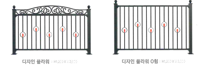디자인 플라워 휀스 디자인 종류 (기본형·O형)